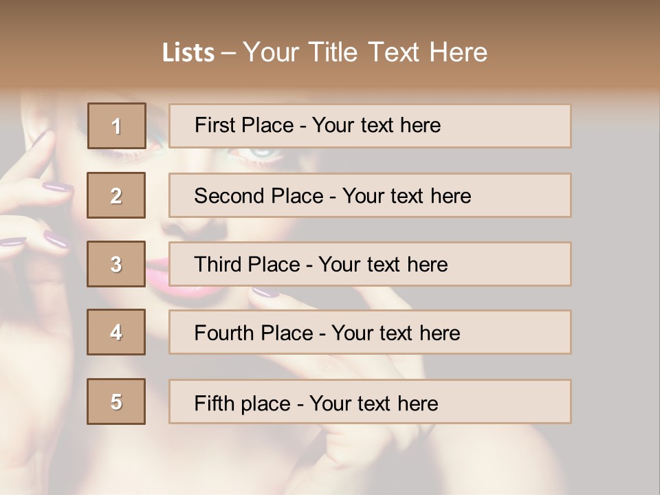 Clean Model Eyes PowerPoint Template