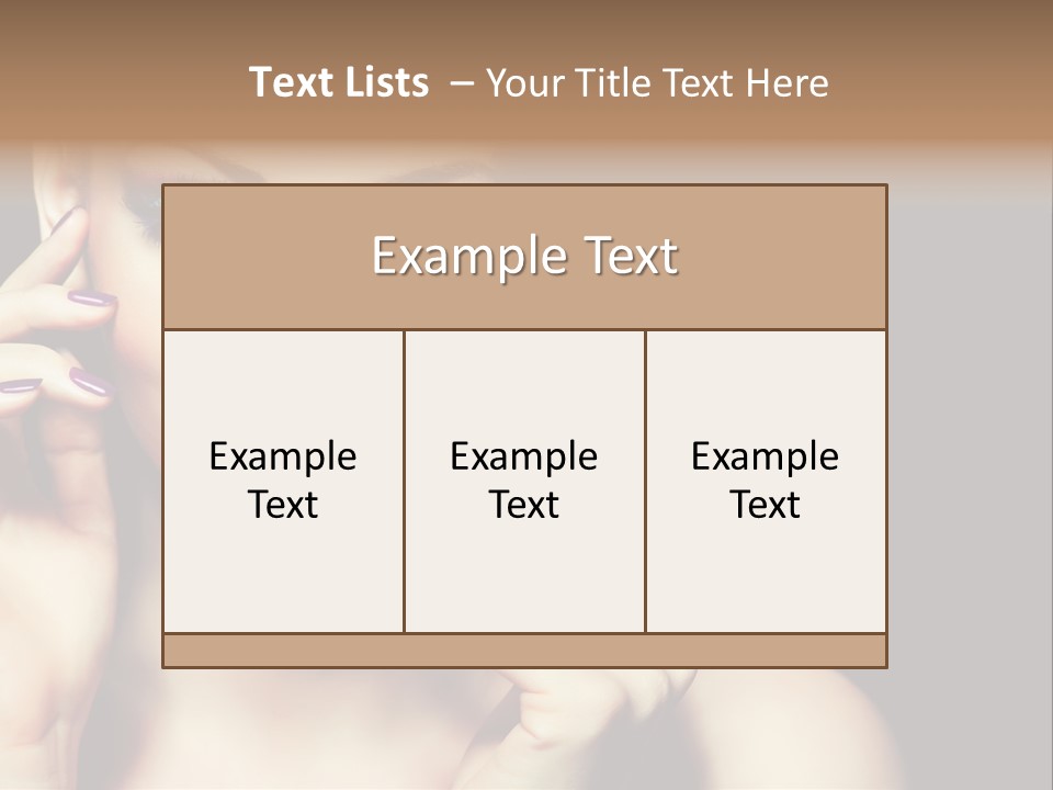 Clean Model Eyes PowerPoint Template