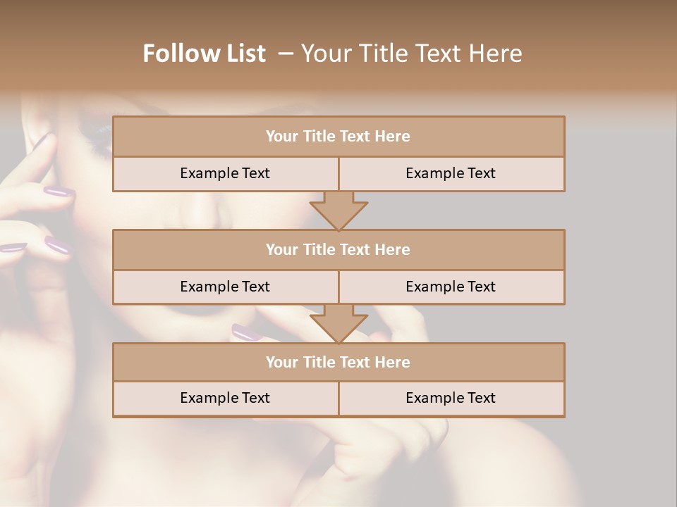 Clean Model Eyes PowerPoint Template