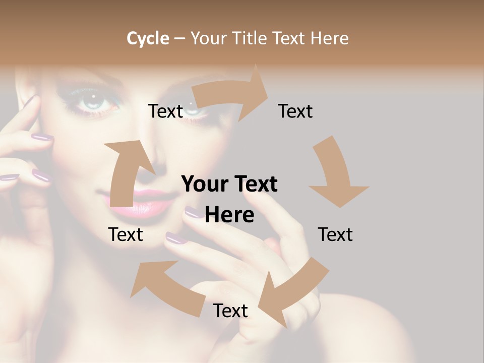 Clean Model Eyes PowerPoint Template