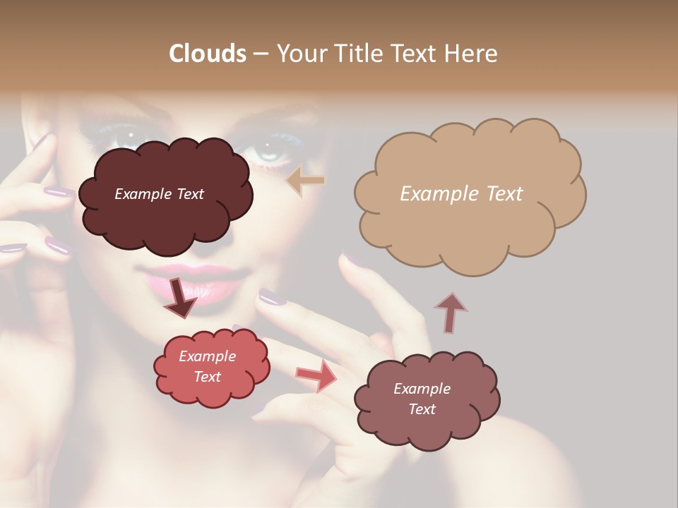 Clean Model Eyes PowerPoint Template