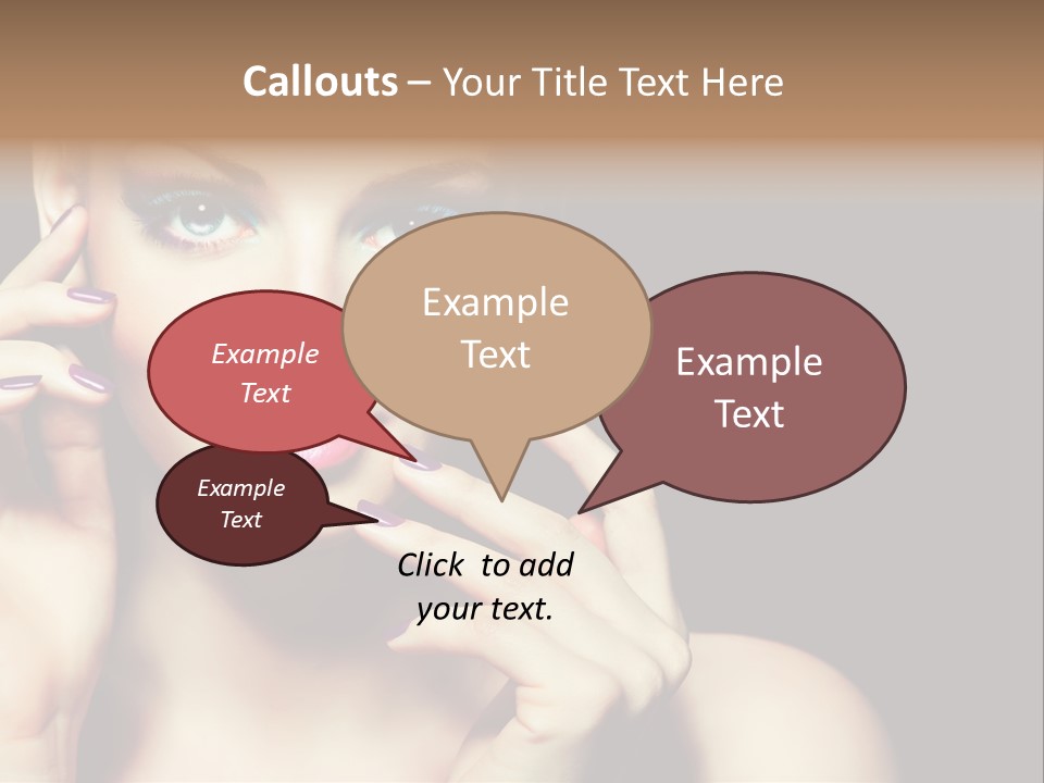 Clean Model Eyes PowerPoint Template