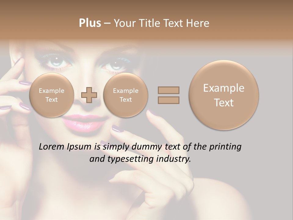 Clean Model Eyes PowerPoint Template