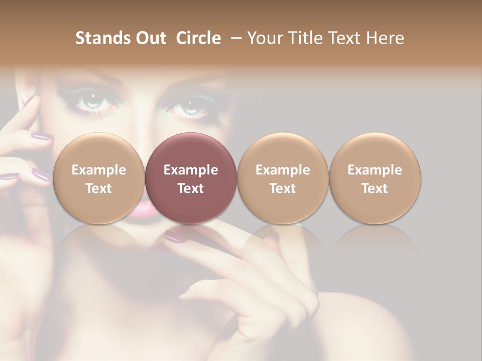 Clean Model Eyes PowerPoint Template