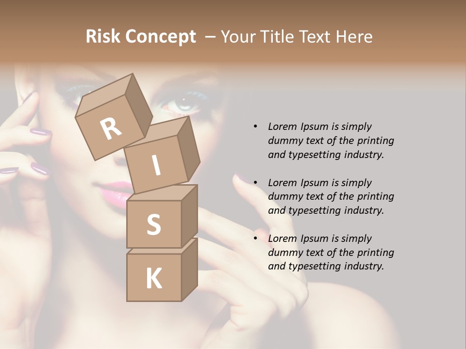 Clean Model Eyes PowerPoint Template