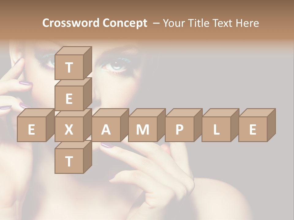 Clean Model Eyes PowerPoint Template