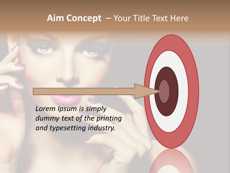 Clean Model Eyes PowerPoint Template