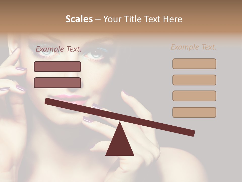 Clean Model Eyes PowerPoint Template