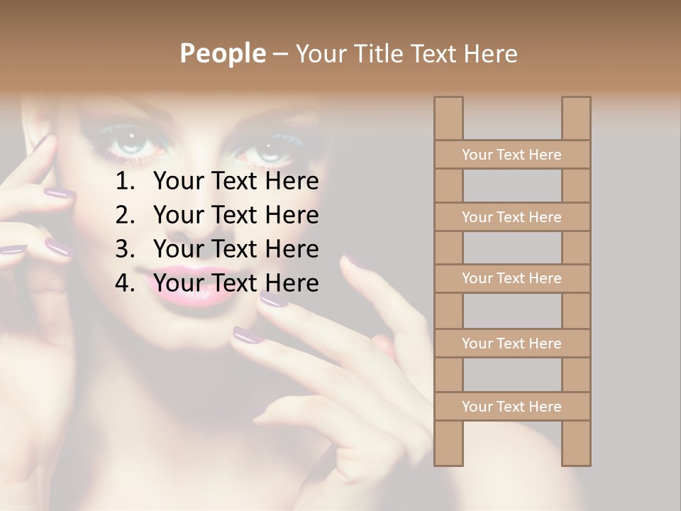 Clean Model Eyes PowerPoint Template