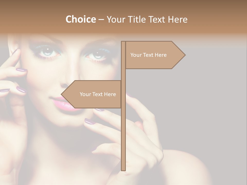 Clean Model Eyes PowerPoint Template