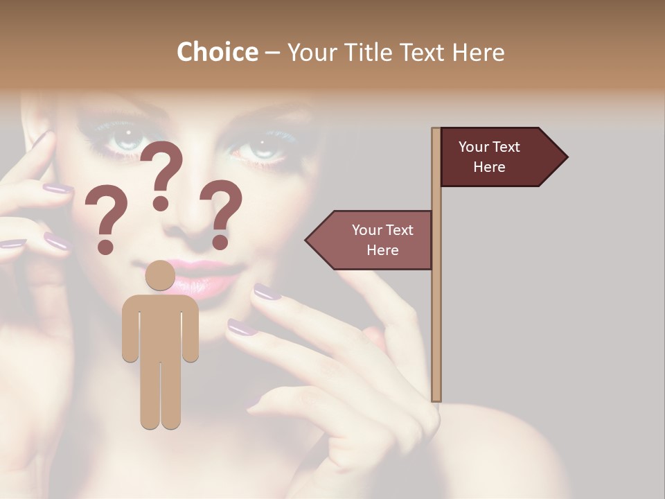 Clean Model Eyes PowerPoint Template