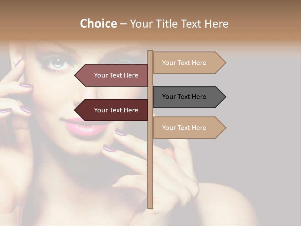 Clean Model Eyes PowerPoint Template