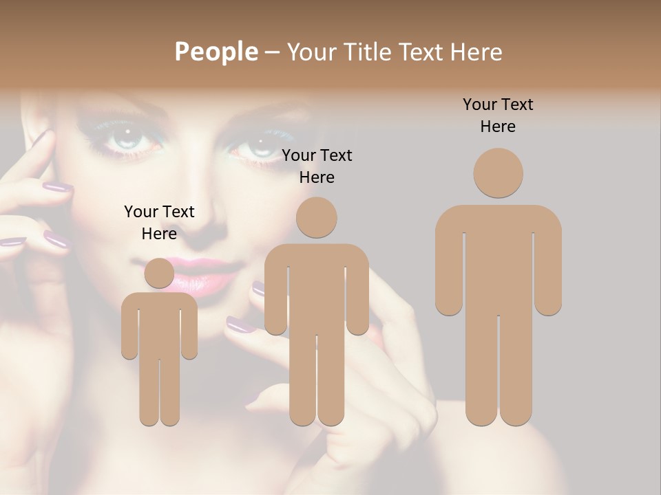 Clean Model Eyes PowerPoint Template