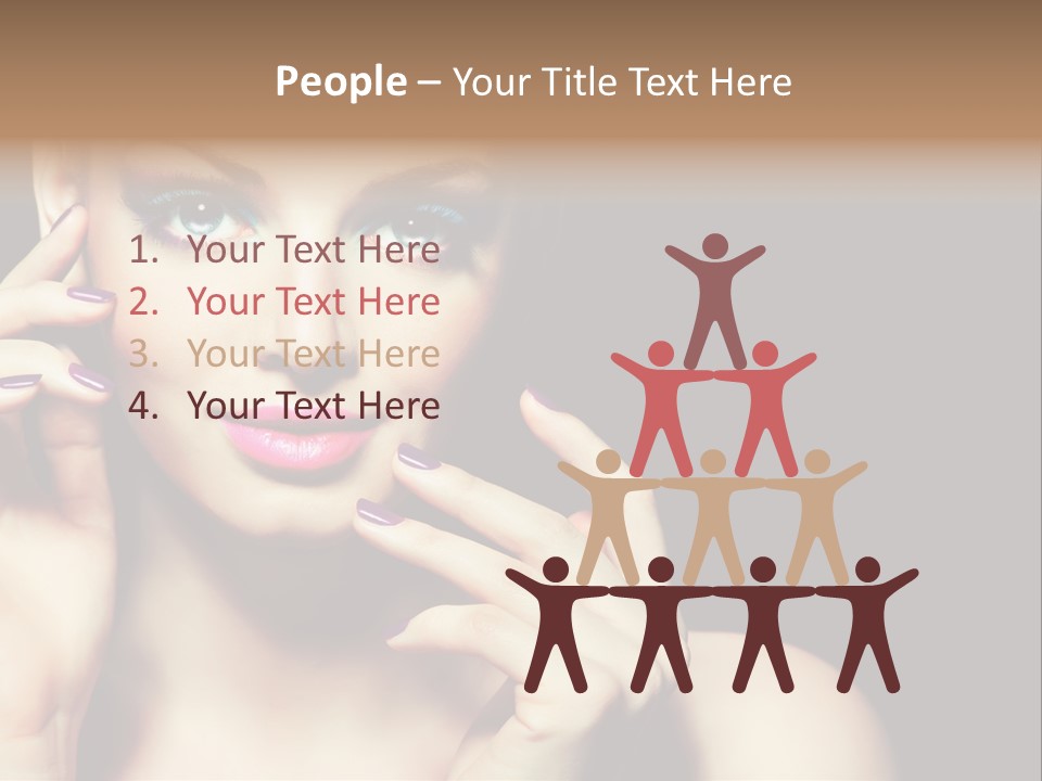 Clean Model Eyes PowerPoint Template