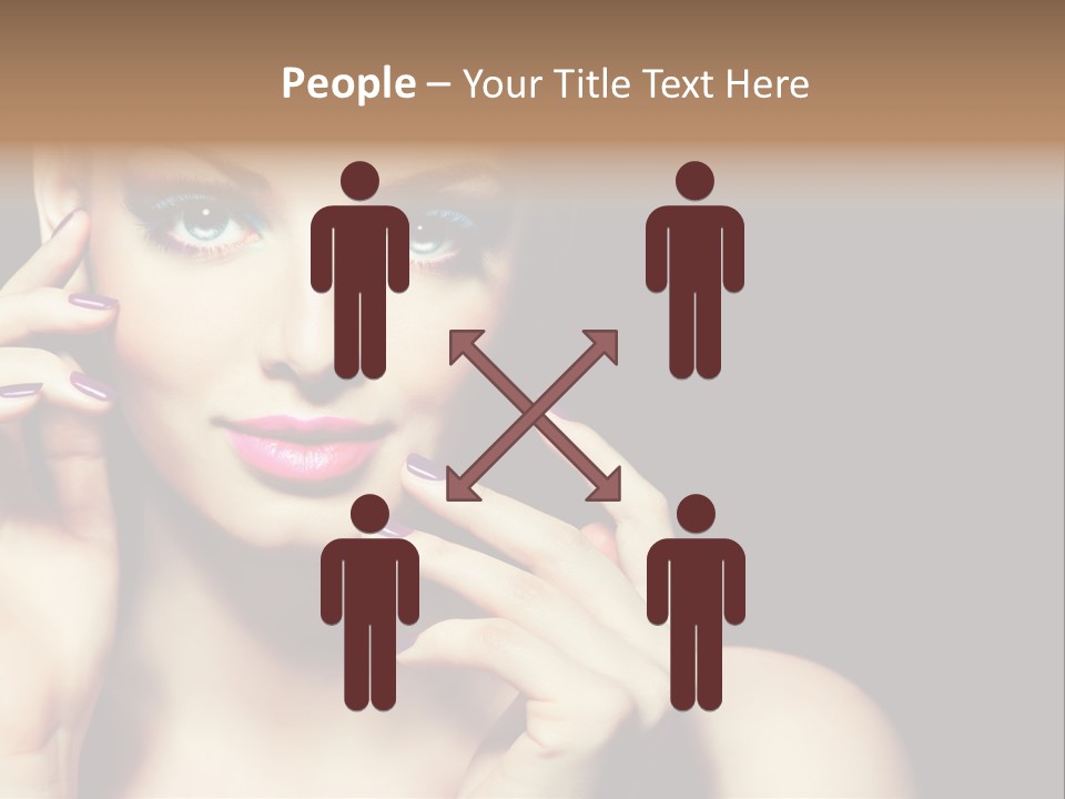 Clean Model Eyes PowerPoint Template