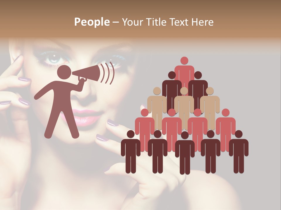 Clean Model Eyes PowerPoint Template