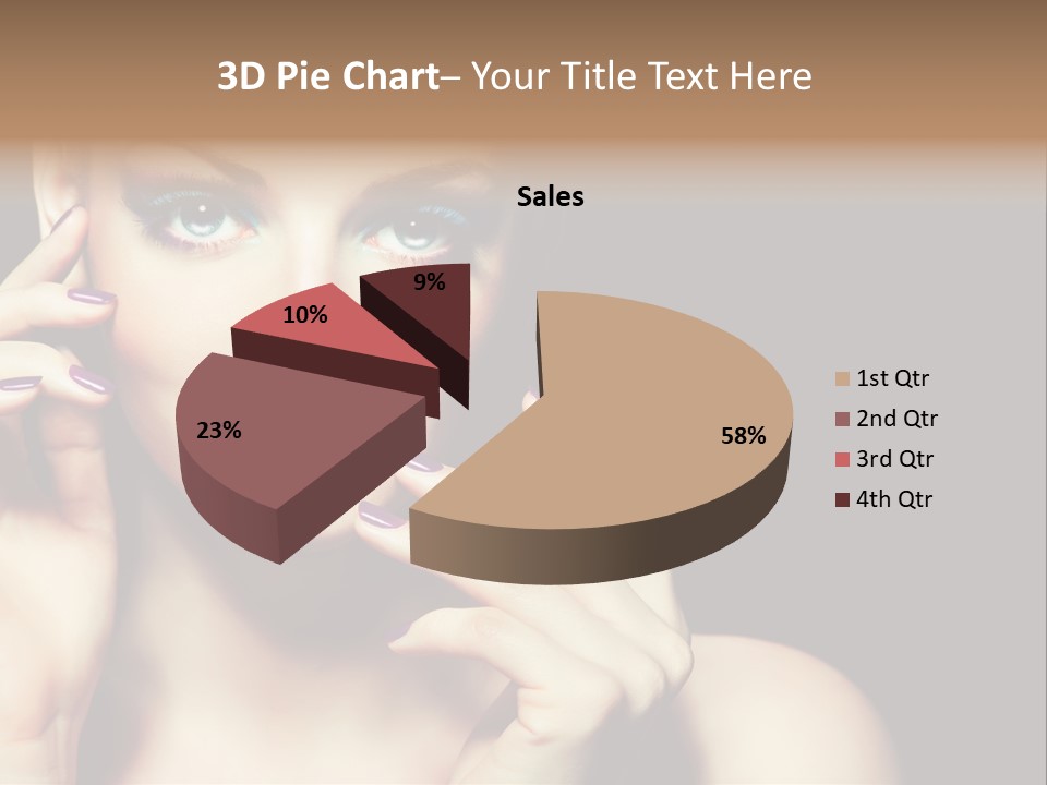 Clean Model Eyes PowerPoint Template