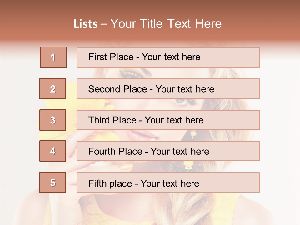 Woman Colorful Fresh PowerPoint Template