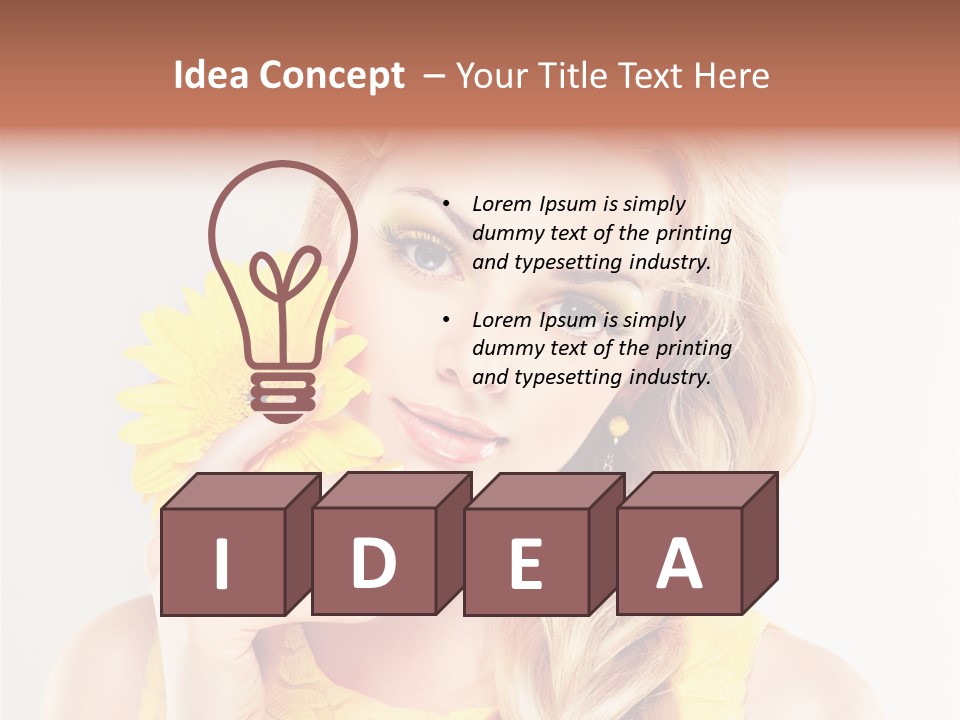 Woman Colorful Fresh PowerPoint Template