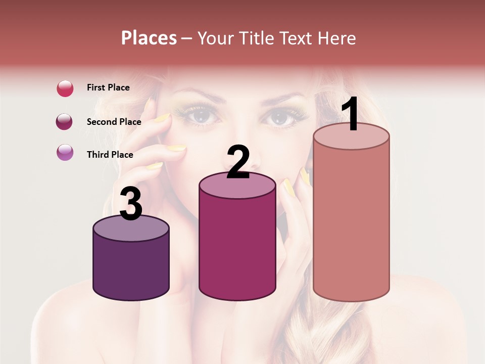 Girl Beauty Yellow PowerPoint Template