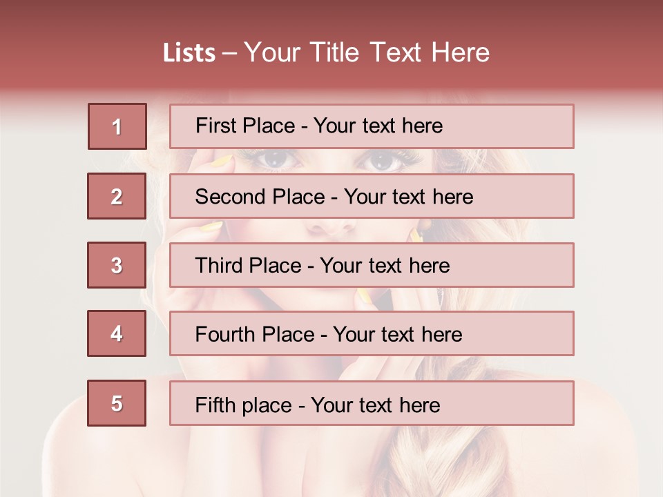 Girl Beauty Yellow PowerPoint Template