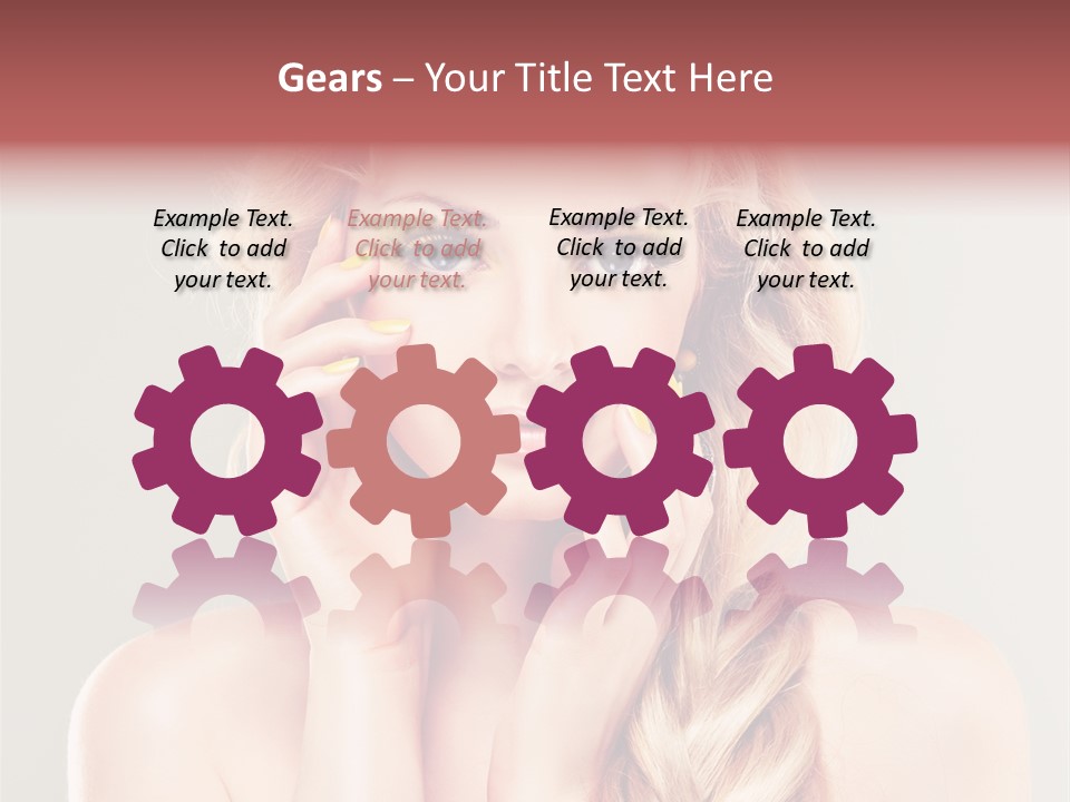 Girl Beauty Yellow PowerPoint Template