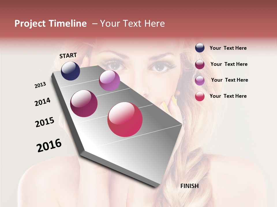 Girl Beauty Yellow PowerPoint Template