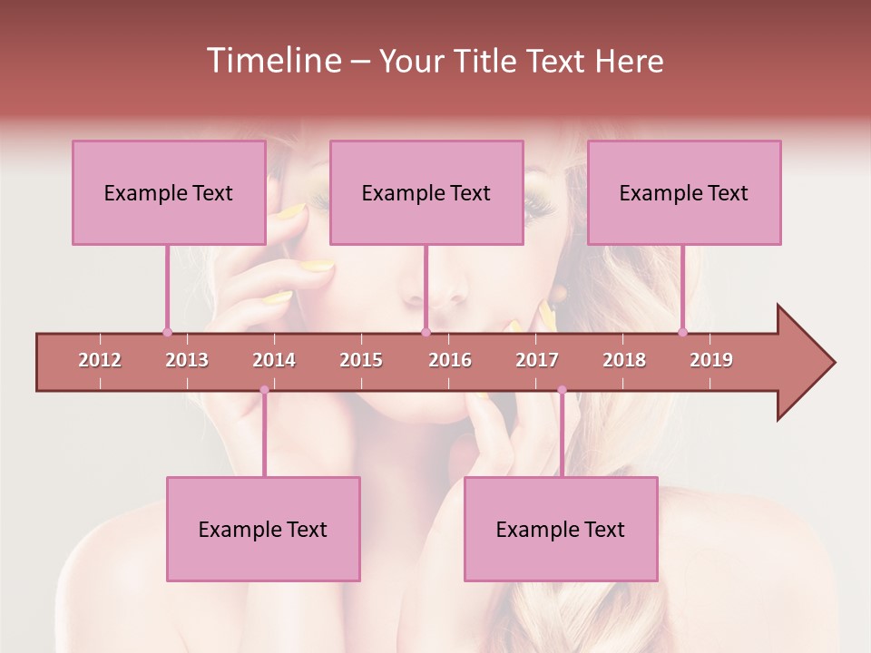 Girl Beauty Yellow PowerPoint Template