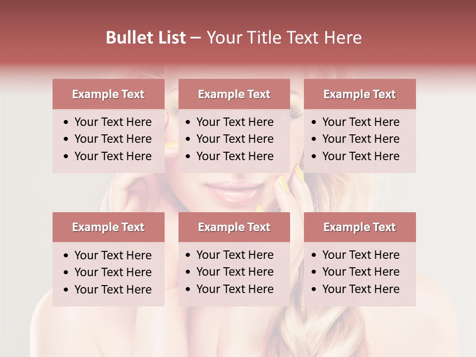 Girl Beauty Yellow PowerPoint Template