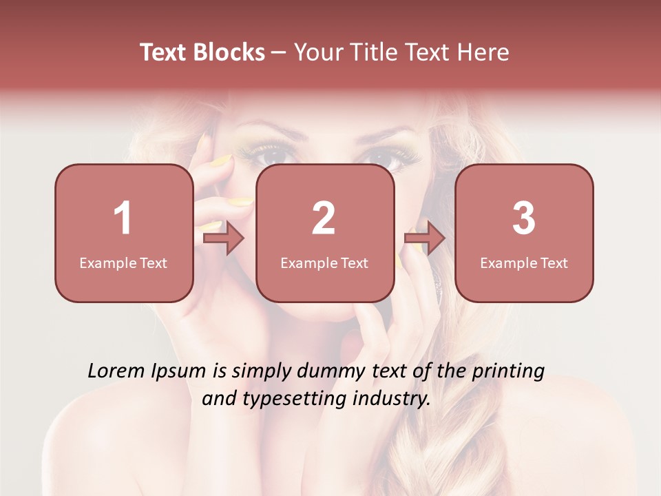 Girl Beauty Yellow PowerPoint Template