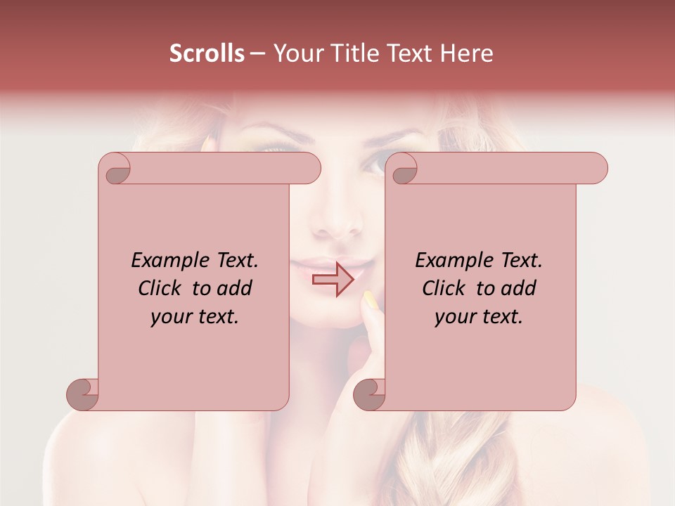 Girl Beauty Yellow PowerPoint Template