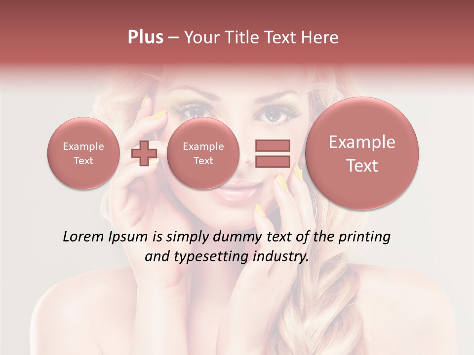 Girl Beauty Yellow PowerPoint Template