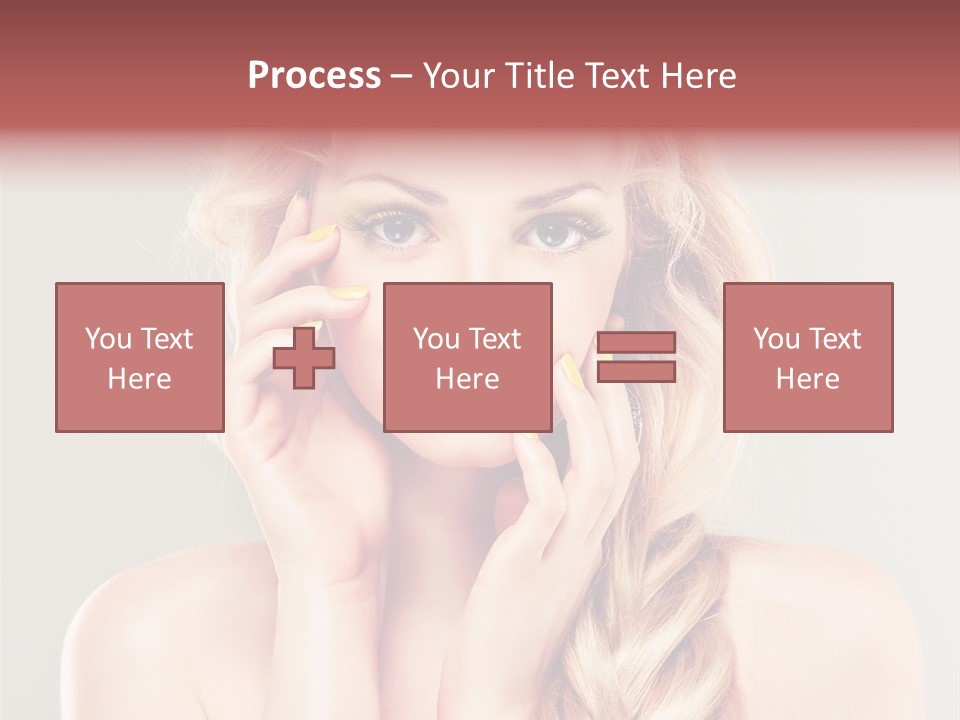 Girl Beauty Yellow PowerPoint Template