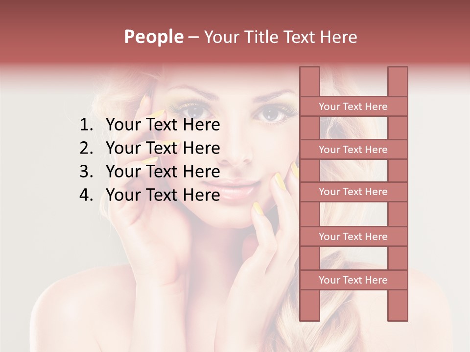 Girl Beauty Yellow PowerPoint Template