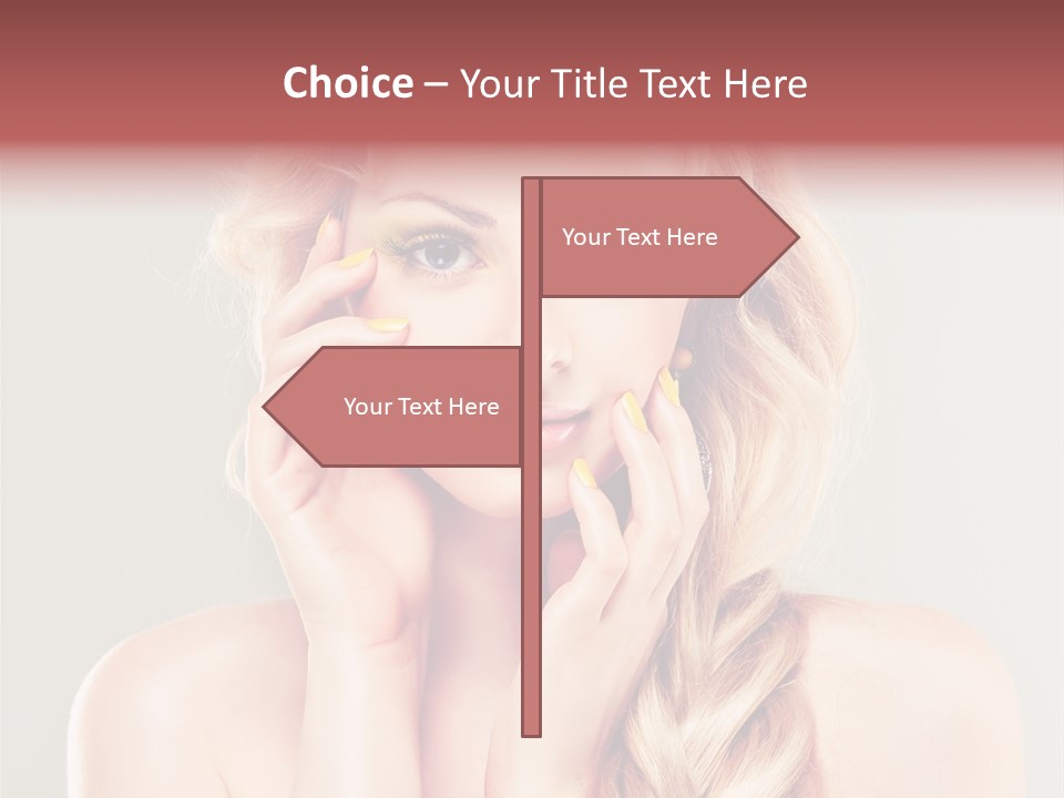 Girl Beauty Yellow PowerPoint Template