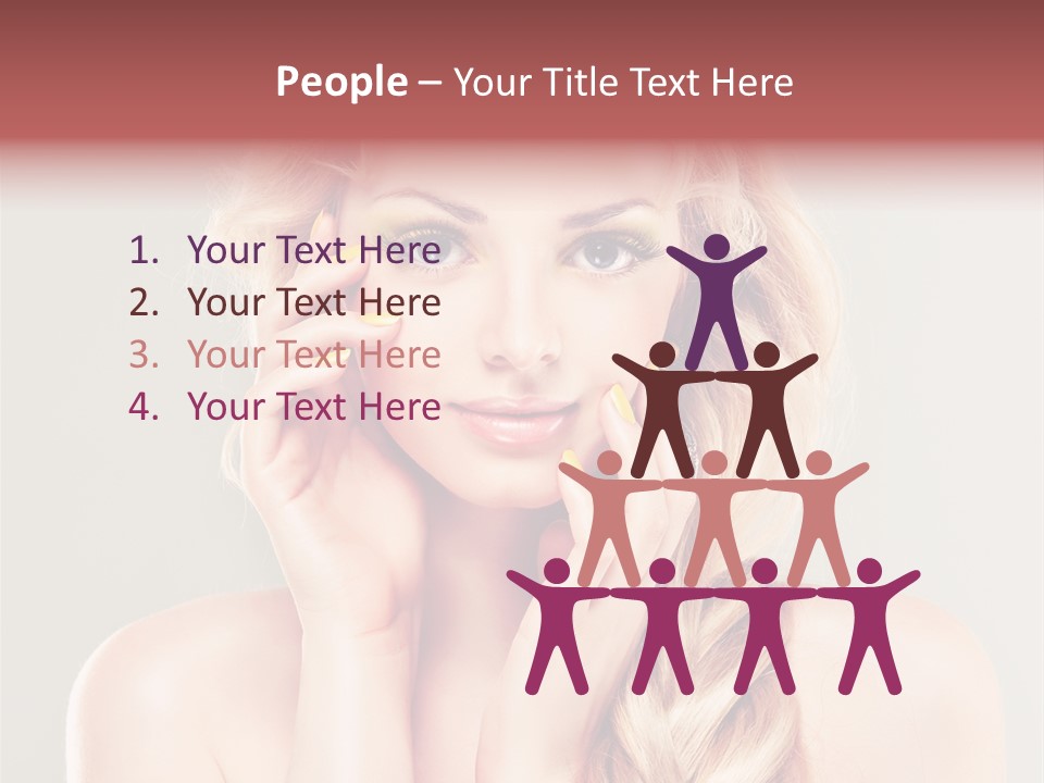 Girl Beauty Yellow PowerPoint Template