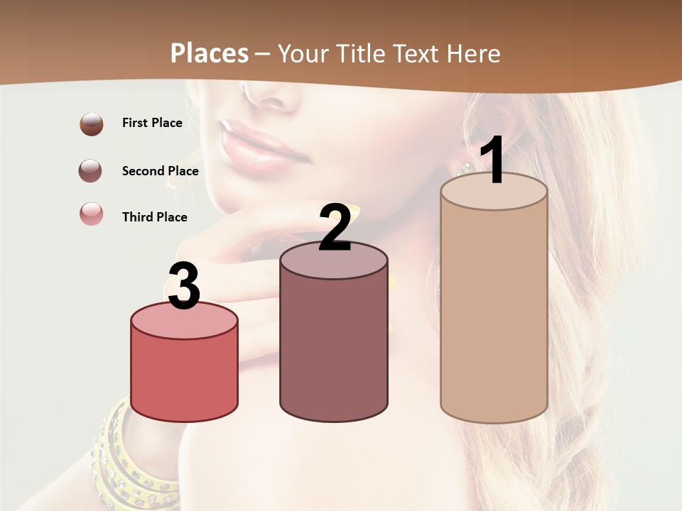 Fashion Girl Flower PowerPoint Template