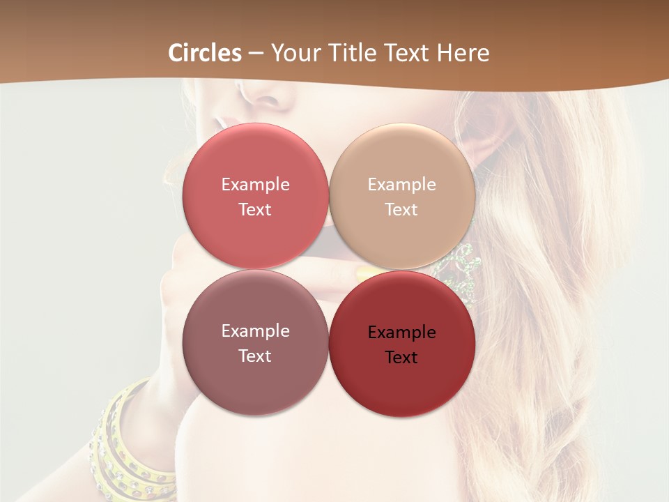 Fashion Girl Flower PowerPoint Template