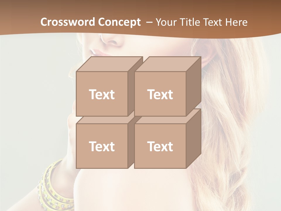 Fashion Girl Flower PowerPoint Template