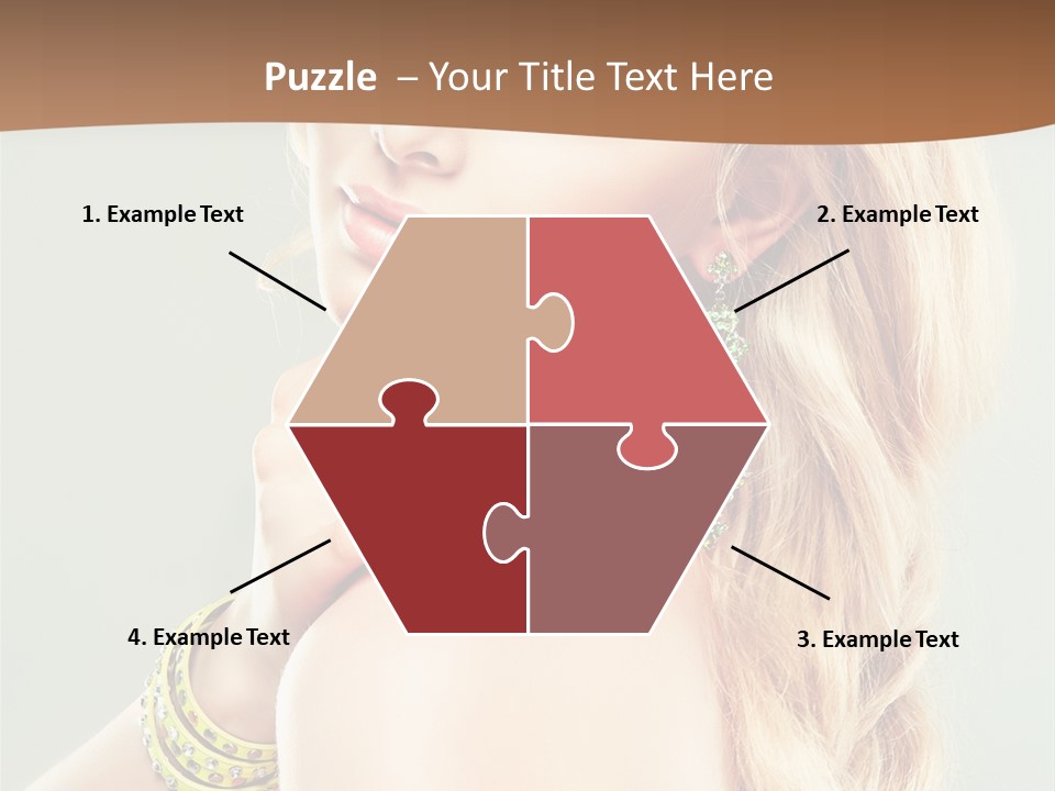 Fashion Girl Flower PowerPoint Template