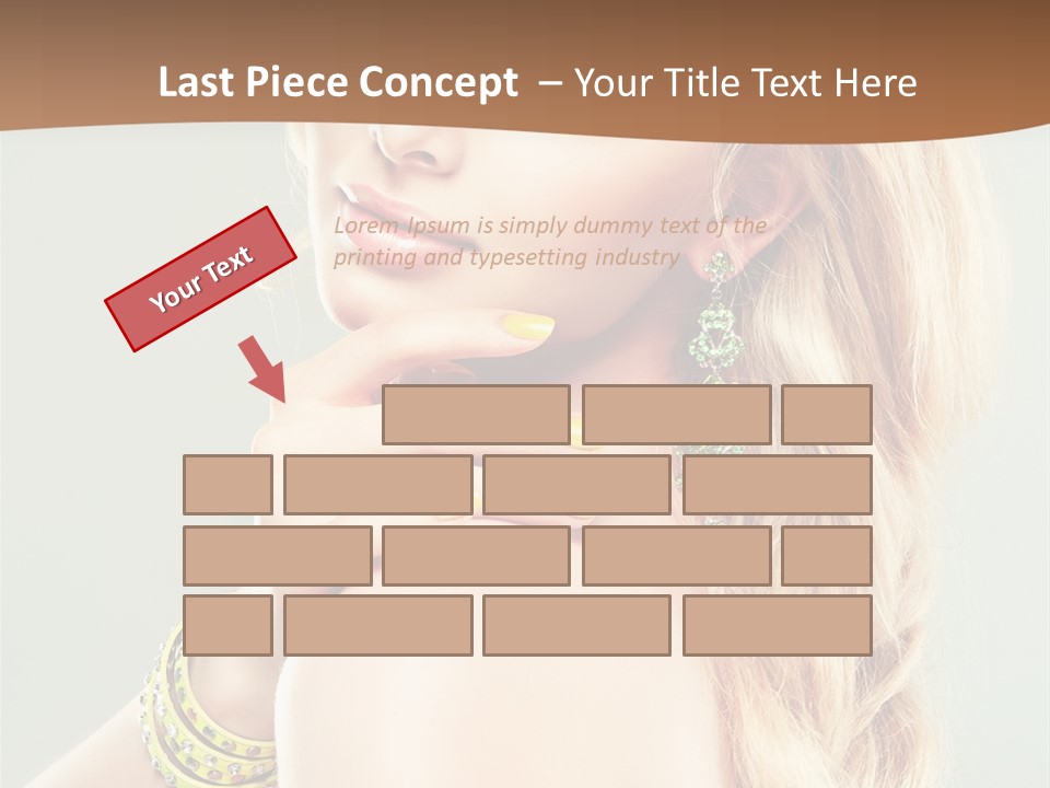 Fashion Girl Flower PowerPoint Template