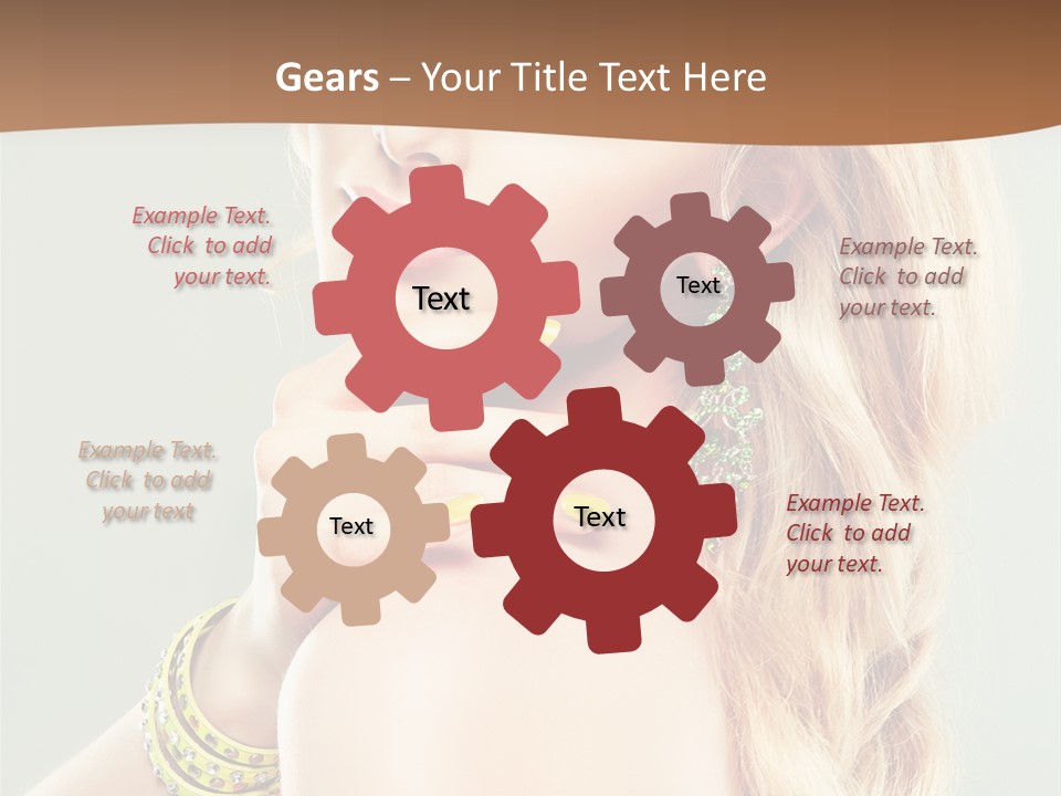 Fashion Girl Flower PowerPoint Template