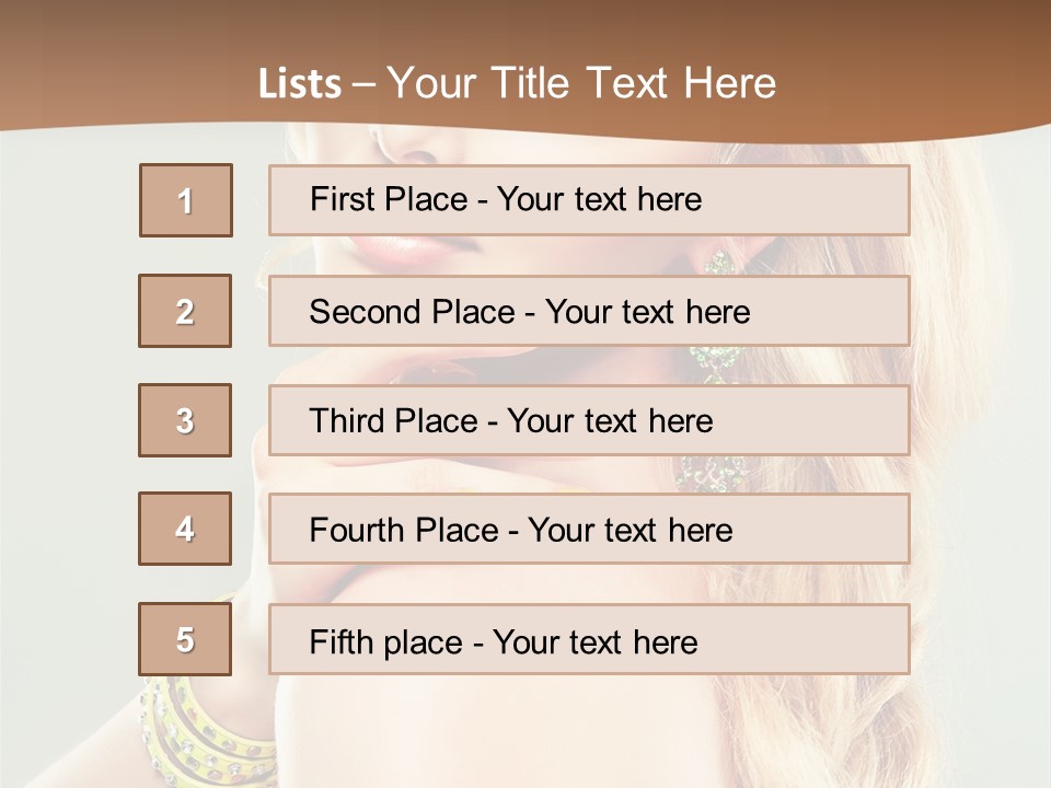 Fashion Girl Flower PowerPoint Template