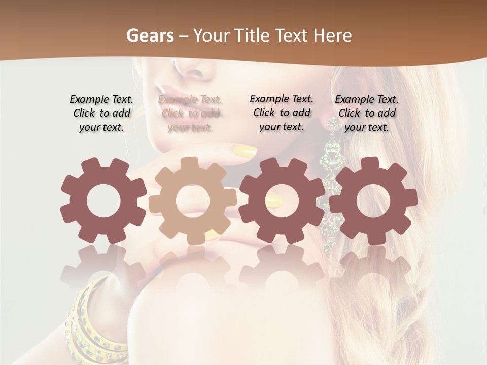 Fashion Girl Flower PowerPoint Template