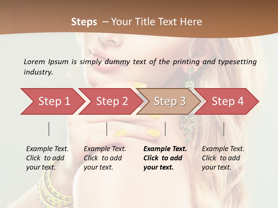 Fashion Girl Flower PowerPoint Template