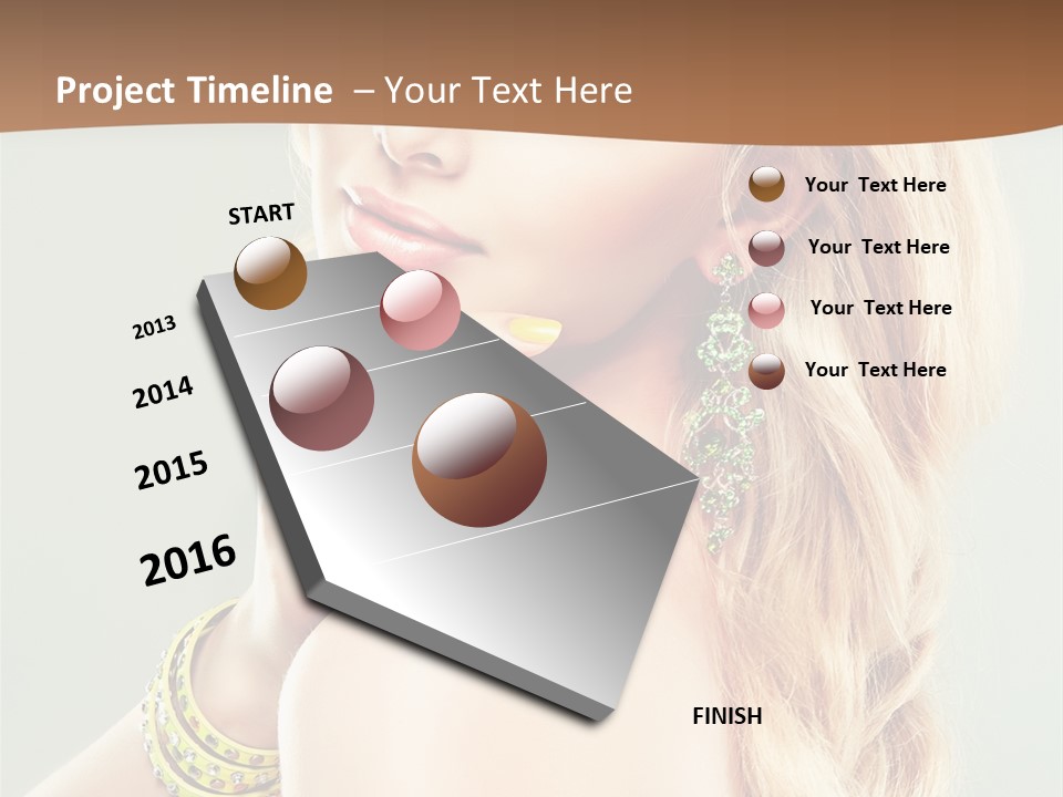 Fashion Girl Flower PowerPoint Template