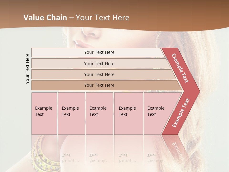 Fashion Girl Flower PowerPoint Template