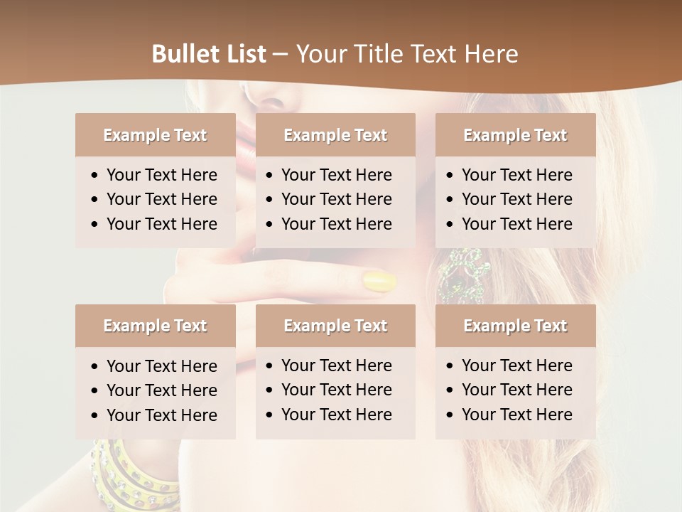 Fashion Girl Flower PowerPoint Template