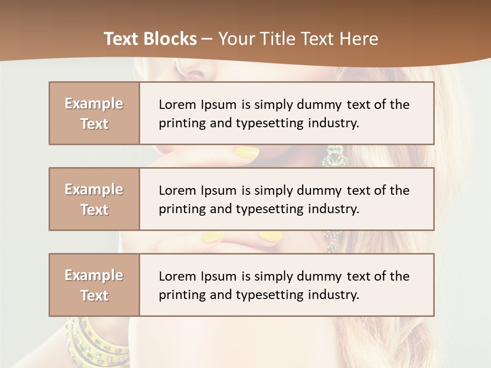 Fashion Girl Flower PowerPoint Template