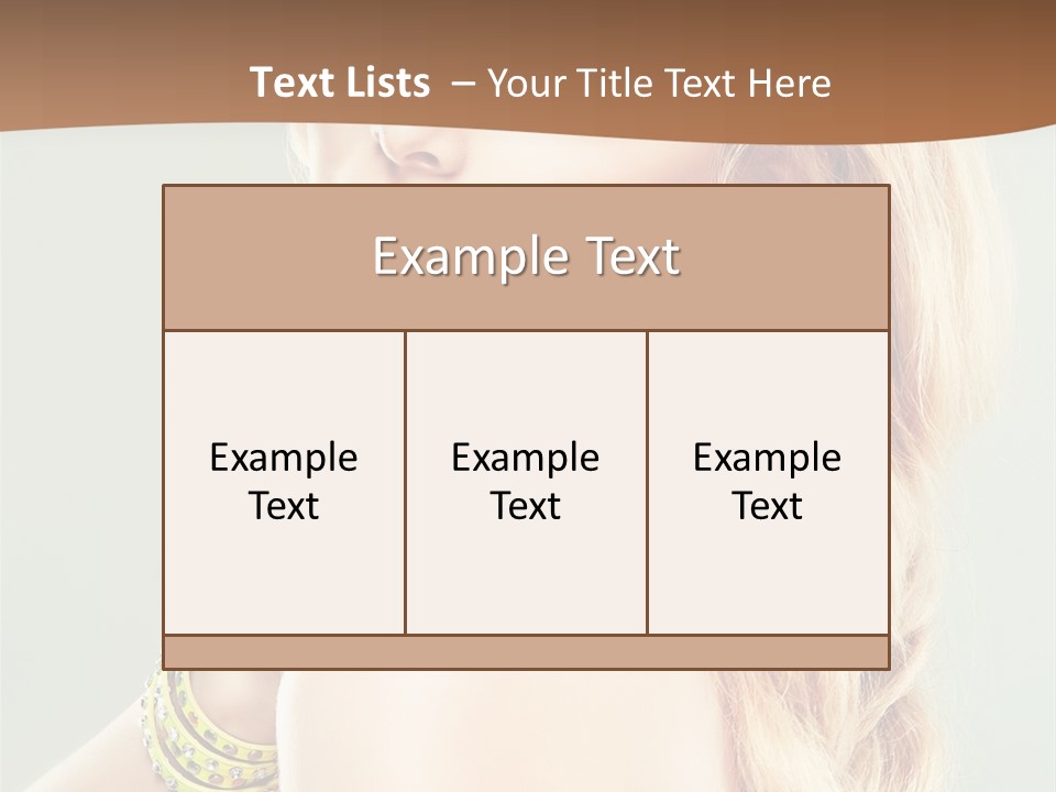 Fashion Girl Flower PowerPoint Template